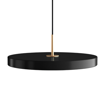 Retro Slim Disc LED Pendant Light With Brass Top
