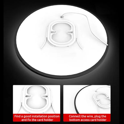 Round Slim LED Bathroom Ceiling Light IP44 White And Black