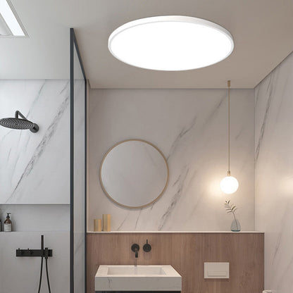 Round Slim LED Bathroom Ceiling Light IP44 White And Black