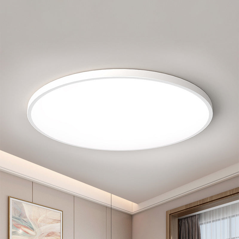 Round Slim LED Bathroom Ceiling Light IP44 White And Black