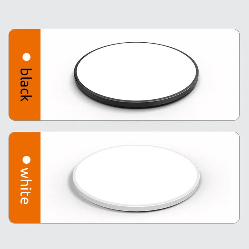 Round Slim LED Bathroom Ceiling Light IP44 White And Black
