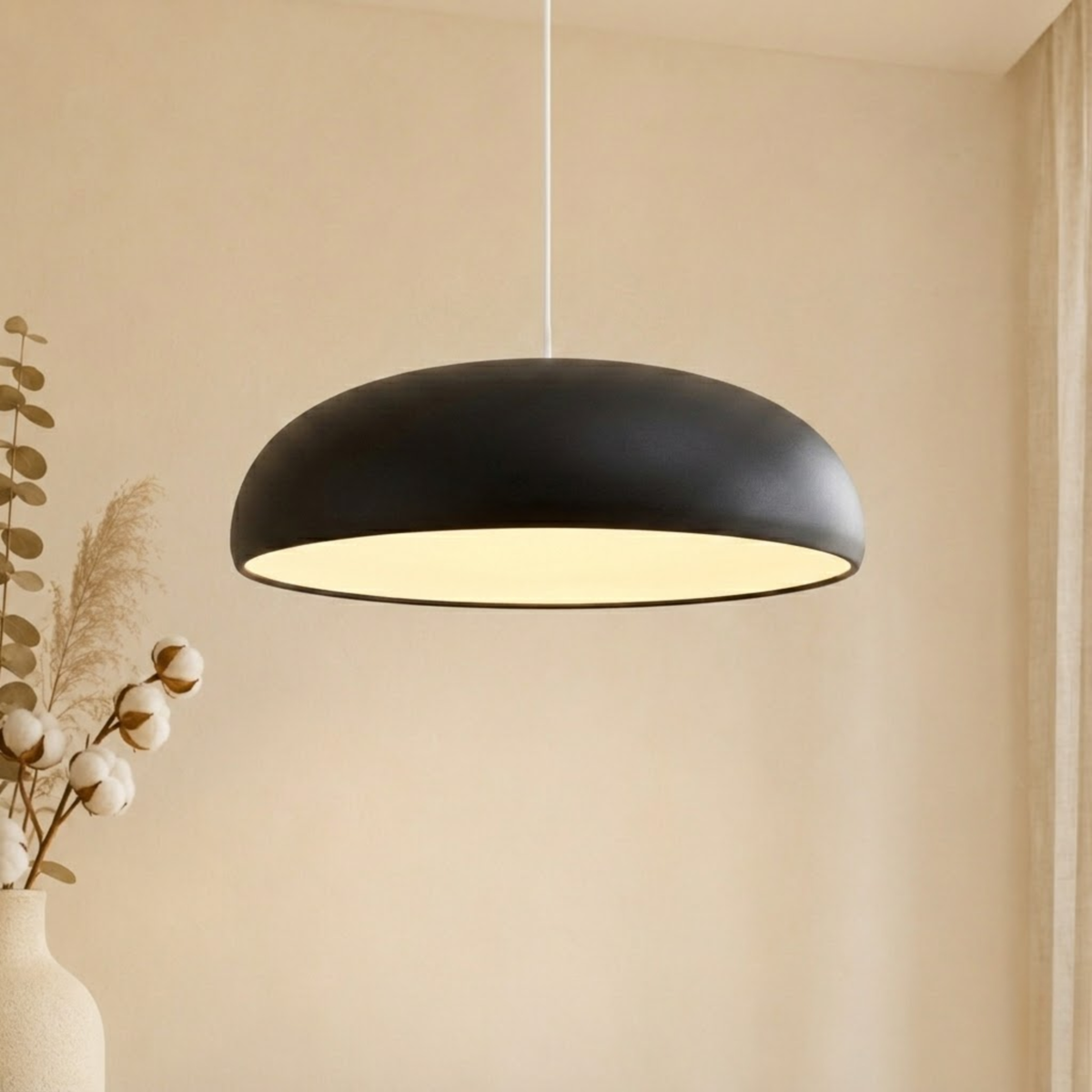 Scandi Minimalist Aluminium Dome Pendant Light