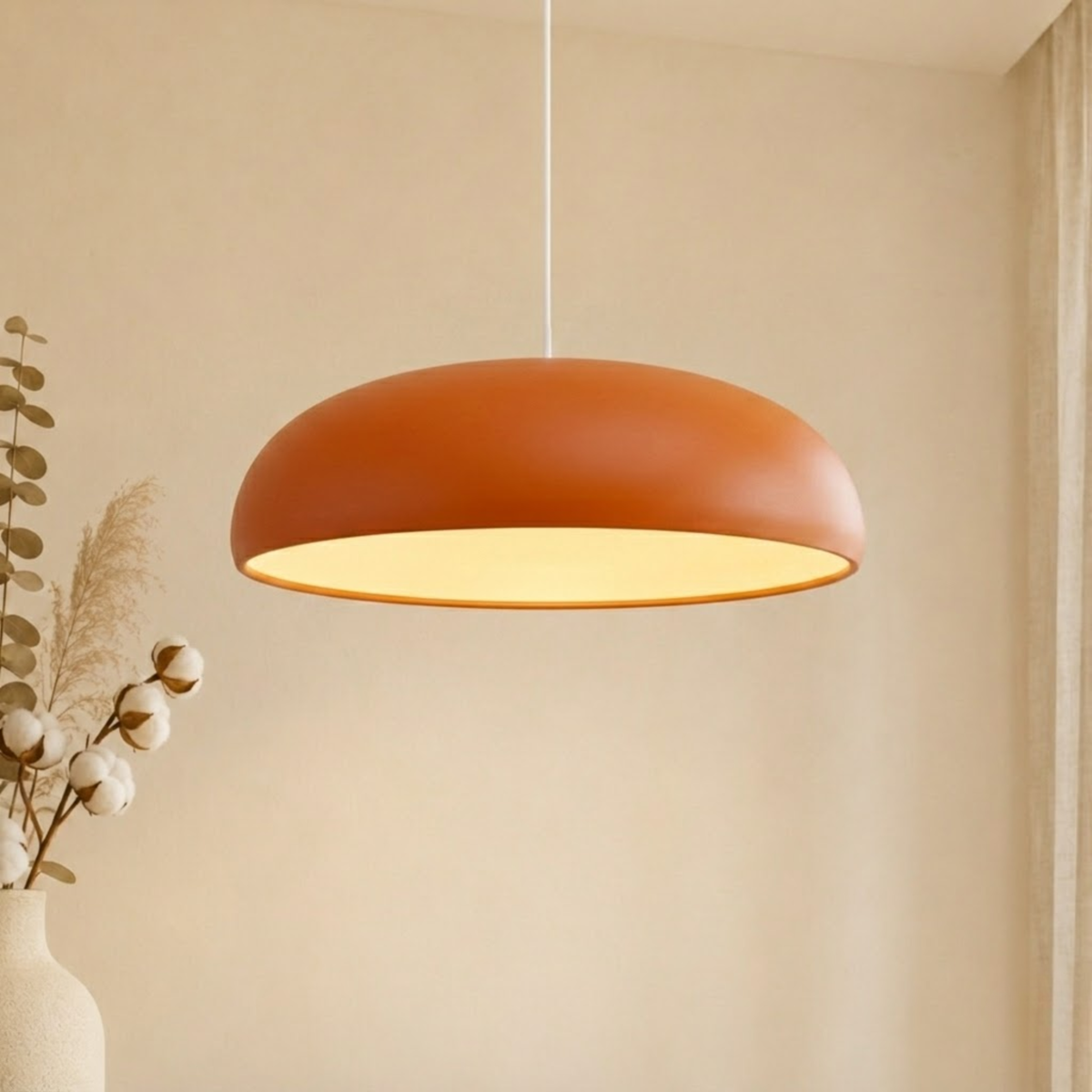 Scandi Minimalist Aluminium Dome Pendant Light