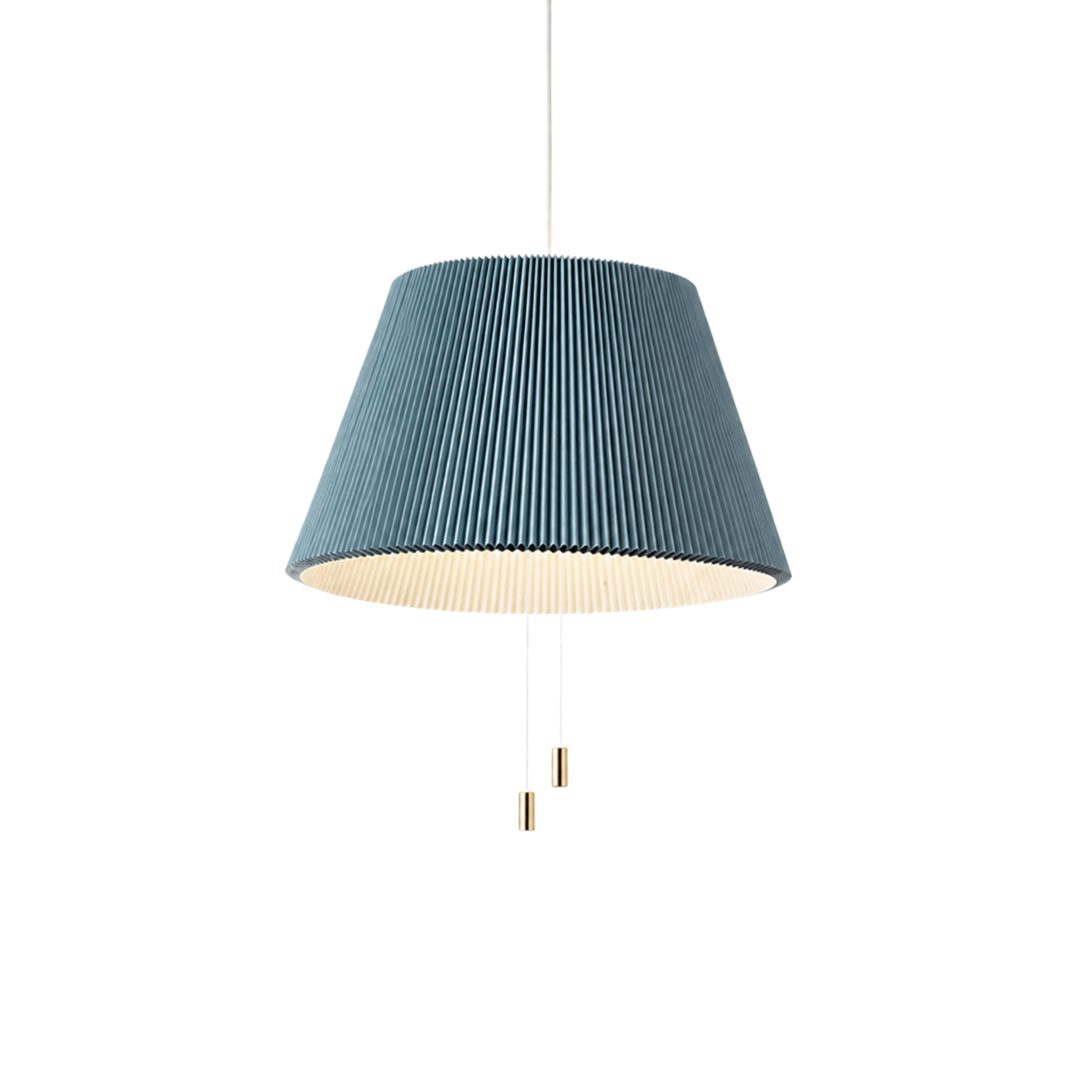 Scandi Pleated Lampshade Pendant Light Extendable LED Fabric Ceiling Light