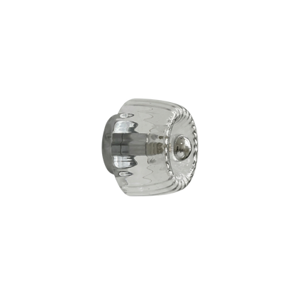 Scandi Ribbed Glass Round Wall Sconce Wall Light