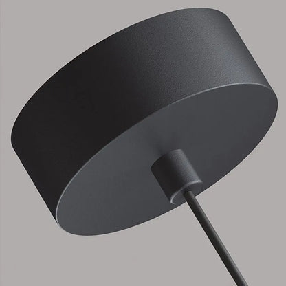 Slim Black Metal Cylinder Tube Pendant Light Minimalist Modern LED