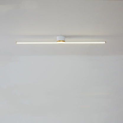 Slim Linear Bar LED Flush Mount Ceiling Light Minimalist Black And White