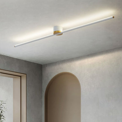 Slim Linear Bar LED Flush Mount Ceiling Light Minimalist Black And White