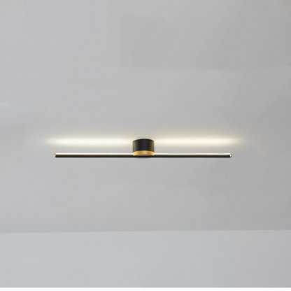 Slim Linear Bar LED Flush Mount Ceiling Light Minimalist Black And White