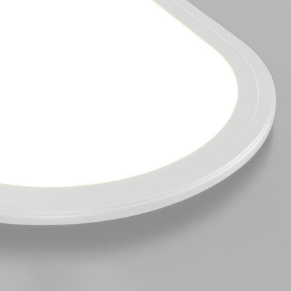 Slim Oval LED Flush Mount Ceiling Light Minimalist Black And White