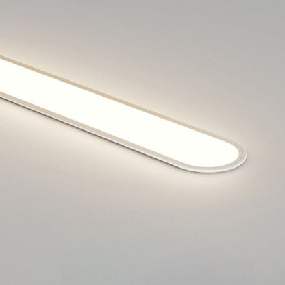 Slim Oval LED Flush Mount Ceiling Light Minimalist Black And White