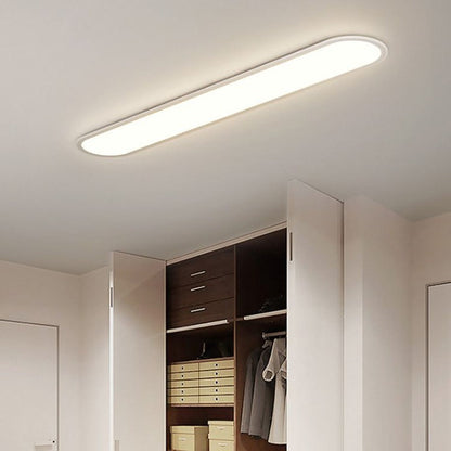 Slim Oval LED Flush Mount Ceiling Light Minimalist Black And White