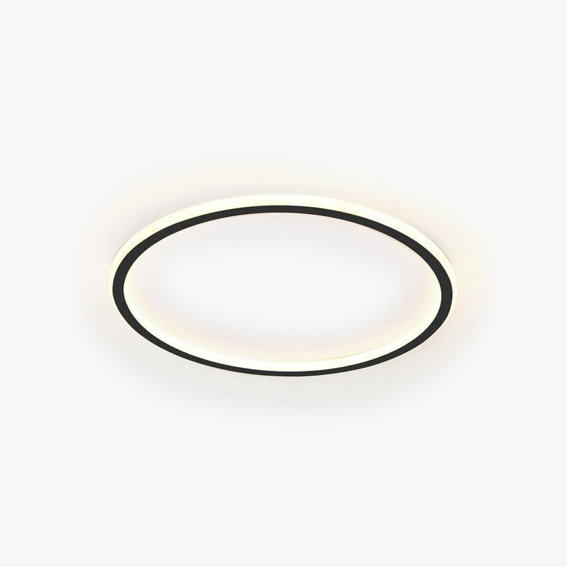 Slim Round Ring LED Flush Mount Ceiling Light Black And White