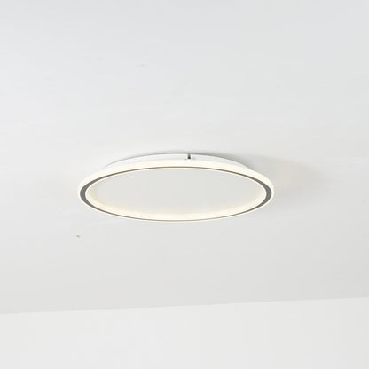 Slim Round Ring LED Flush Mount Ceiling Light Black And White