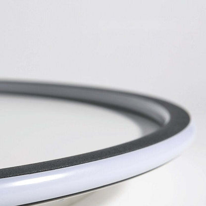 Slim Round Ring LED Flush Mount Ceiling Light Black And White