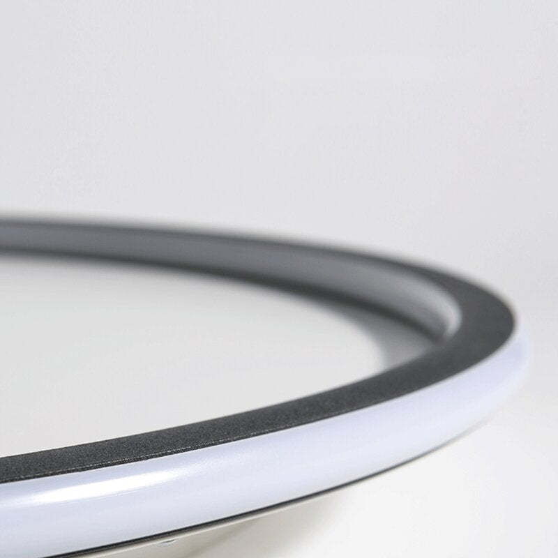 Slim Round Ring LED Flush Mount Ceiling Light Black And White
