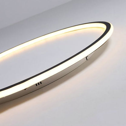 Slim Round Ring LED Flush Mount Ceiling Light Black And White