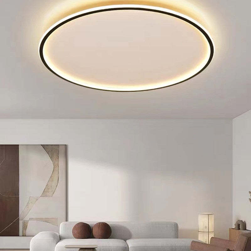 Slim Round Ring LED Flush Mount Ceiling Light Black And White