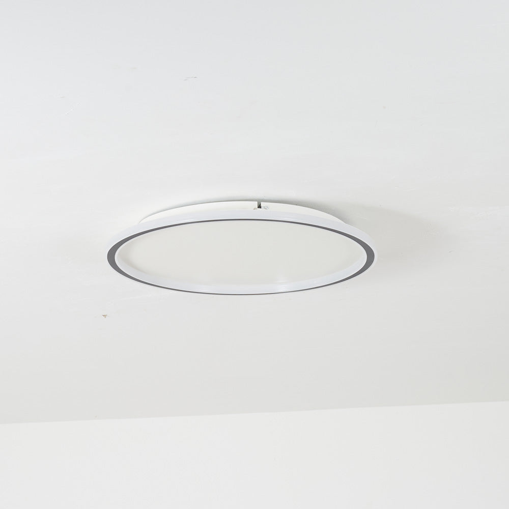 Slim Round Ring LED Flush Mount Ceiling Light Black And White