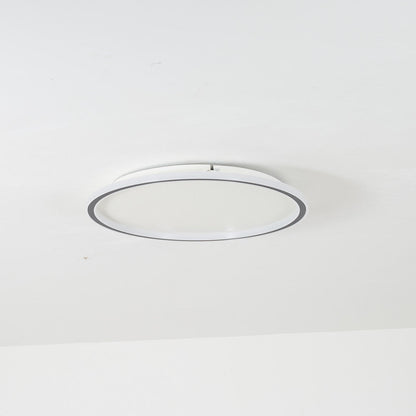 Slim Round Ring LED Flush Mount Ceiling Light Black And White