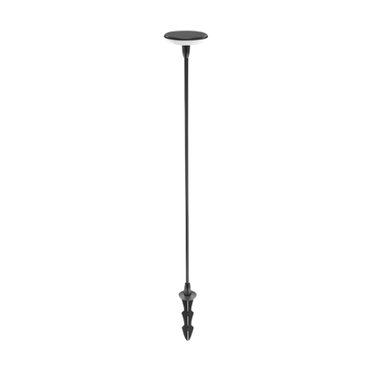 Solar Garden Lights Set of 6 Black Mushroom Stake Path Lights