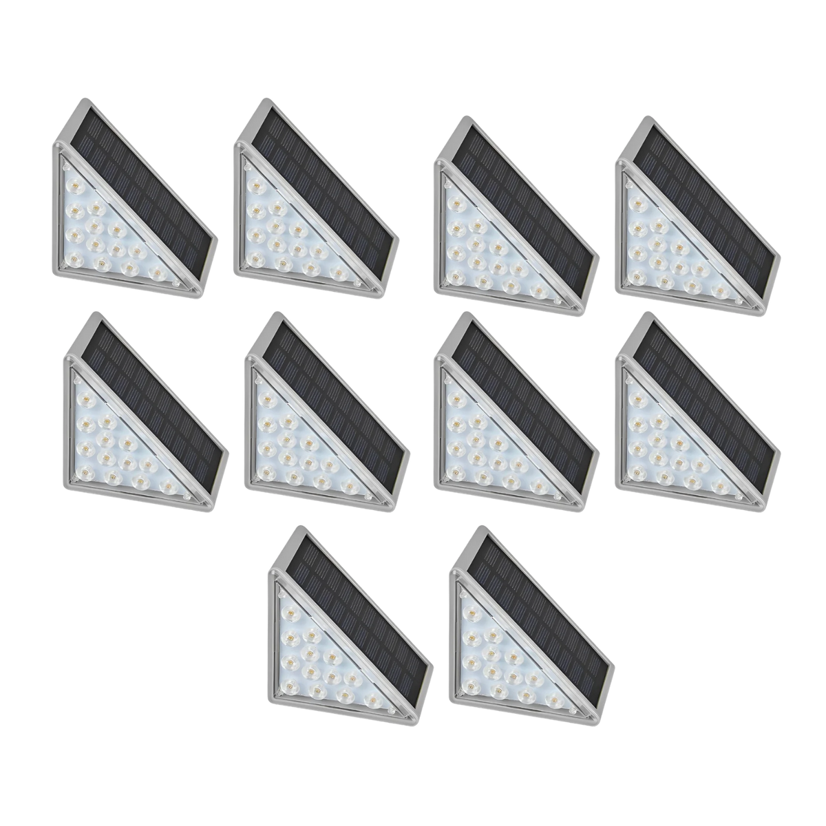 Solar LED Step Lights Outdoor Garden Stair and Path Lights Warm White