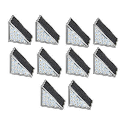 Solar LED Step Lights Outdoor Garden Stair and Path Lights Warm White
