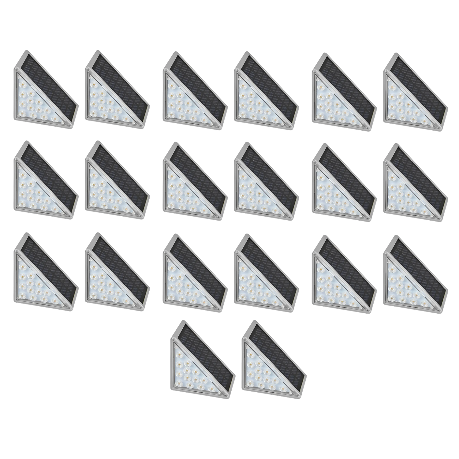 Solar LED Step Lights Outdoor Garden Stair and Path Lights Warm White