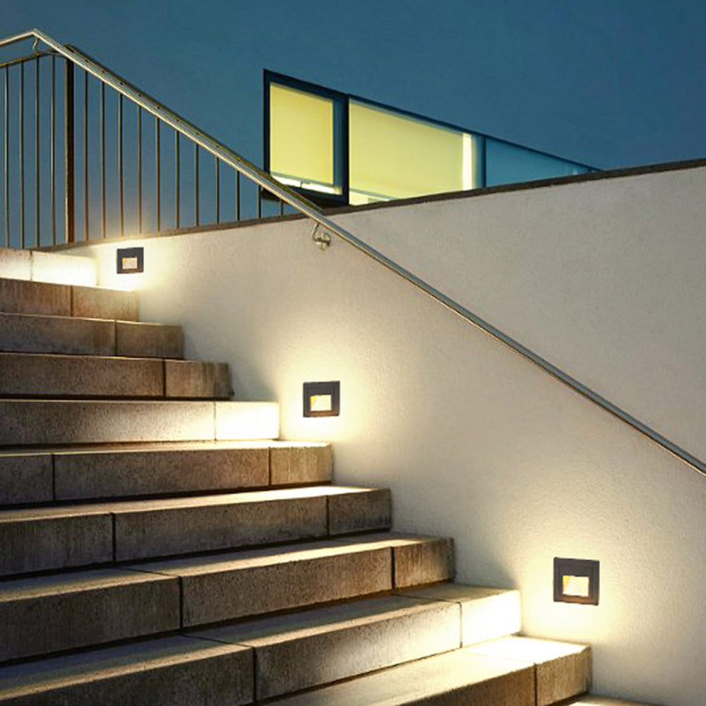 Square Metal Outdoor Deck and Step Light