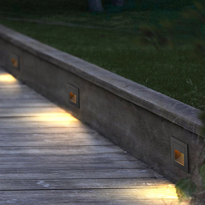 Square Metal Outdoor Deck and Step Light
