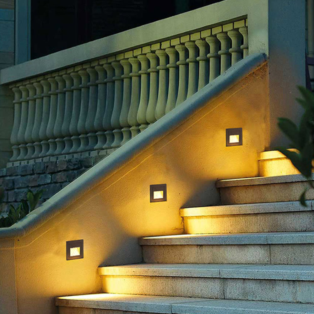 Square Metal Outdoor Deck and Step Light