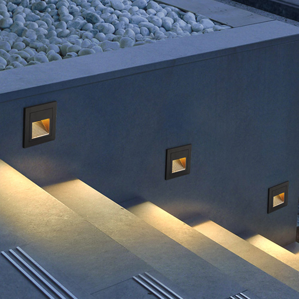 Square Metal Outdoor Deck and Step Light
