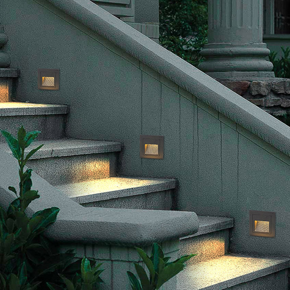 Square Metal Outdoor Deck and Step Light