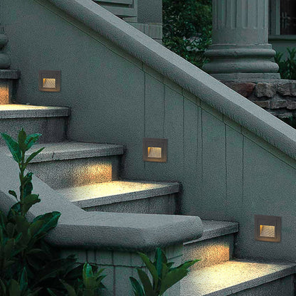 Square Metal Outdoor Deck and Step Light