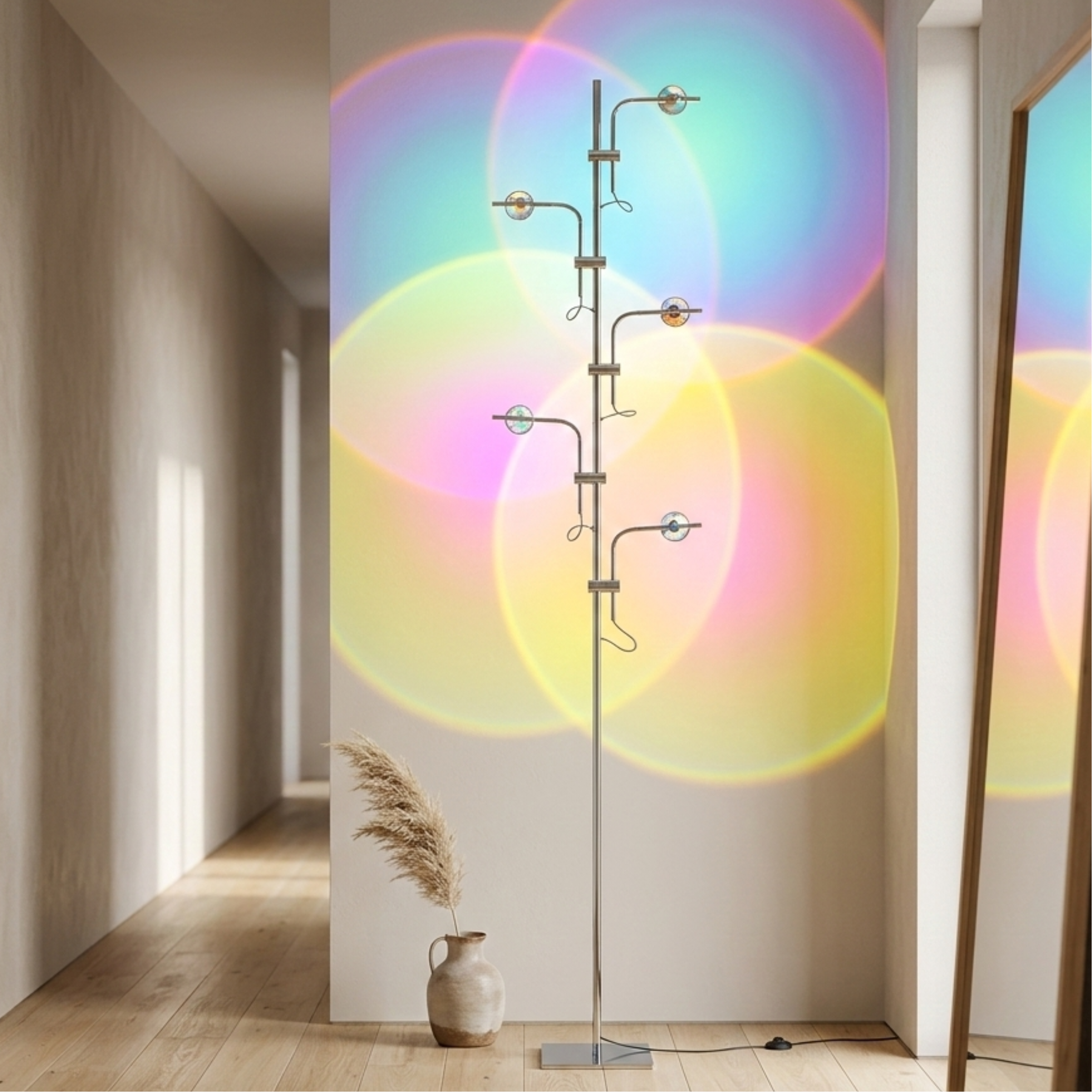 Sunset Lamp Five Head LED Projector Floor Lamp with Colour Filters