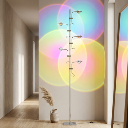 Sunset Lamp Five Head LED Projector Floor Lamp with Colour Filters