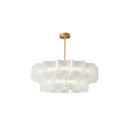 Two Tier Woven Rattan Chandelier Iron Frame Ceiling Light