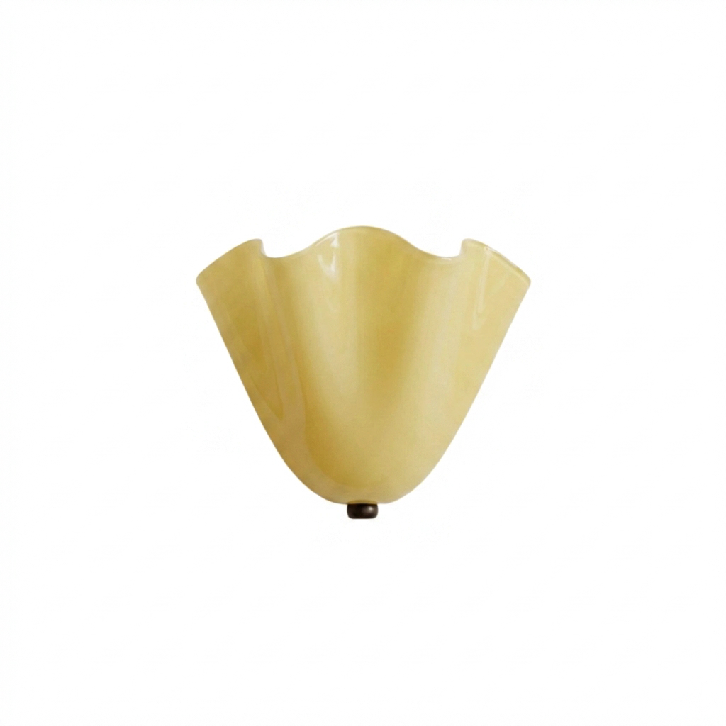 Vintage Scalloped Glass Shell Wall Sconce E14 Wall Light