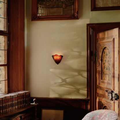 Vintage Scalloped Glass Shell Wall Sconce E14 Wall Light