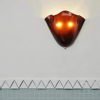 Vintage Scalloped Glass Shell Wall Sconce E14 Wall Light