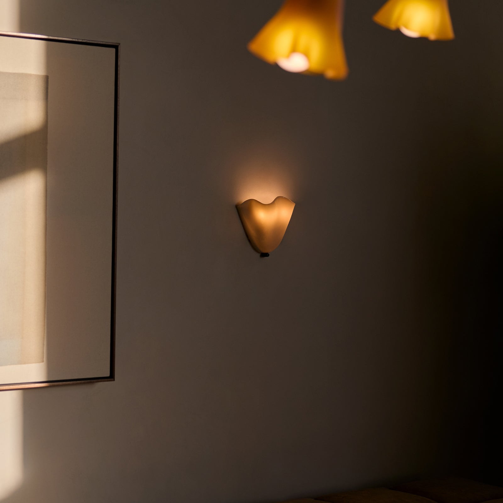 Vintage Scalloped Glass Shell Wall Sconce E14 Wall Light