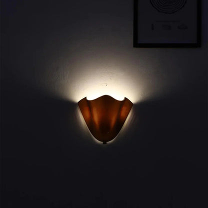 Vintage Scalloped Glass Shell Wall Sconce E14 Wall Light