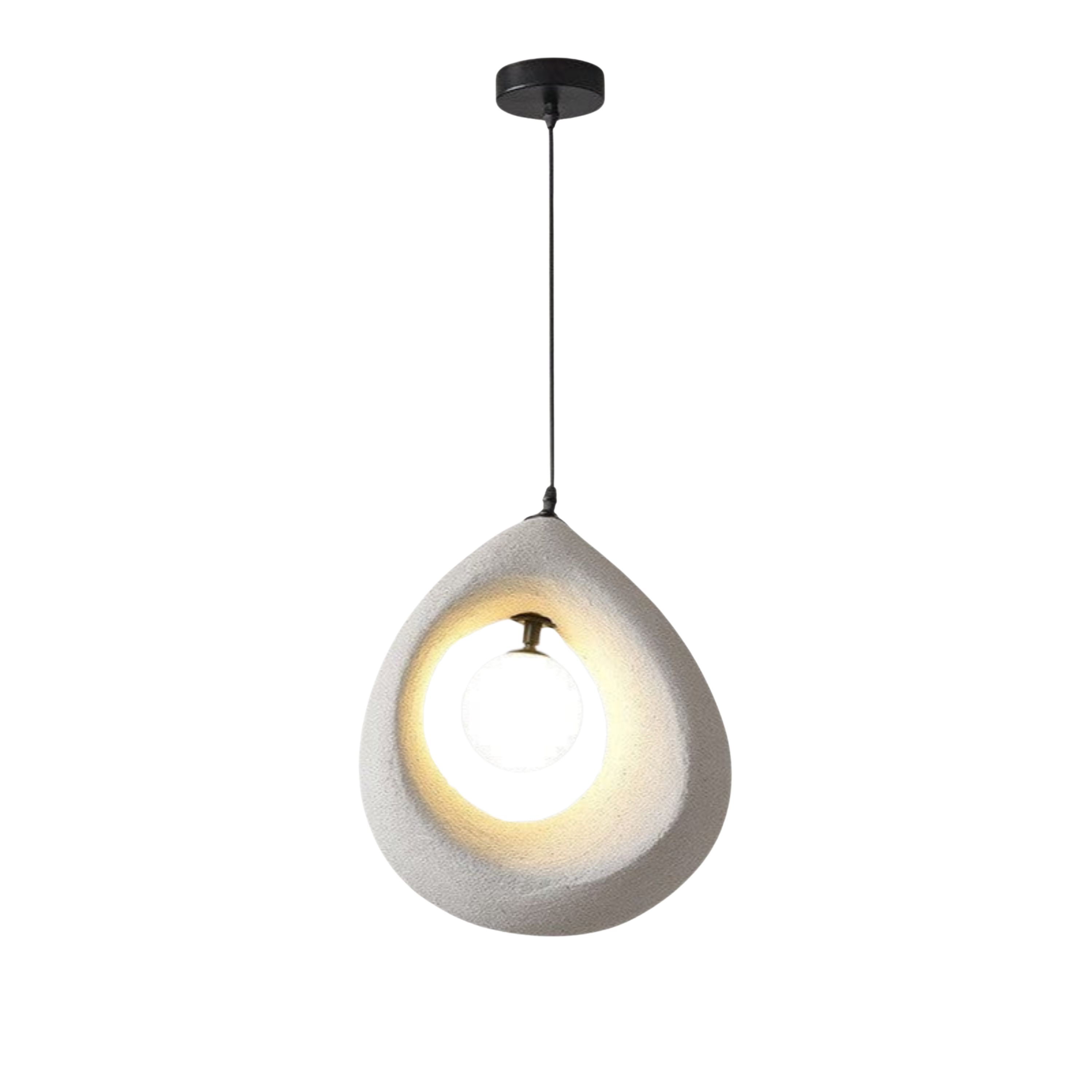 Wabi Sabi Japandi Sculptural Teardrop Pendant Light