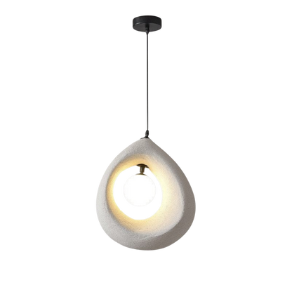 Wabi Sabi Japandi Sculptural Teardrop Pendant Light