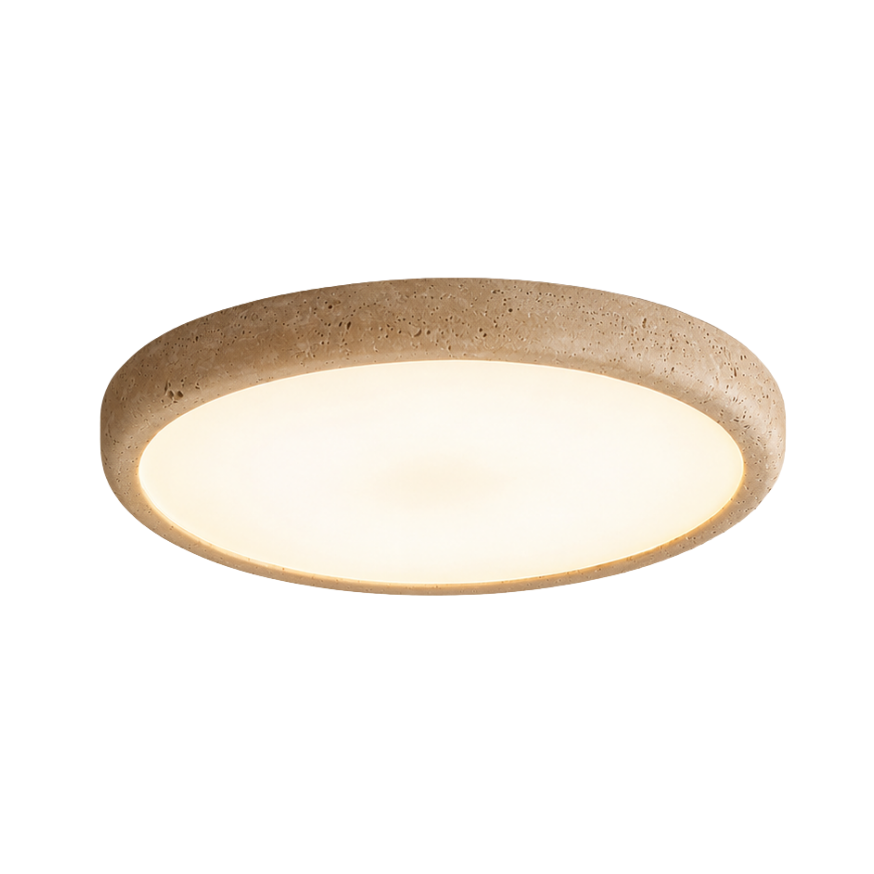Wabi Sabi Round Marble Effect Flush Mount Ceiling Light