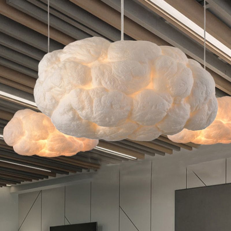 White Cloud Cotton Pendant Light Scandinavian Kids Bedroom Ceiling Pendant