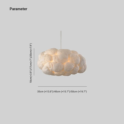 White Cloud Cotton Pendant Light Scandinavian Kids Bedroom Ceiling Pendant