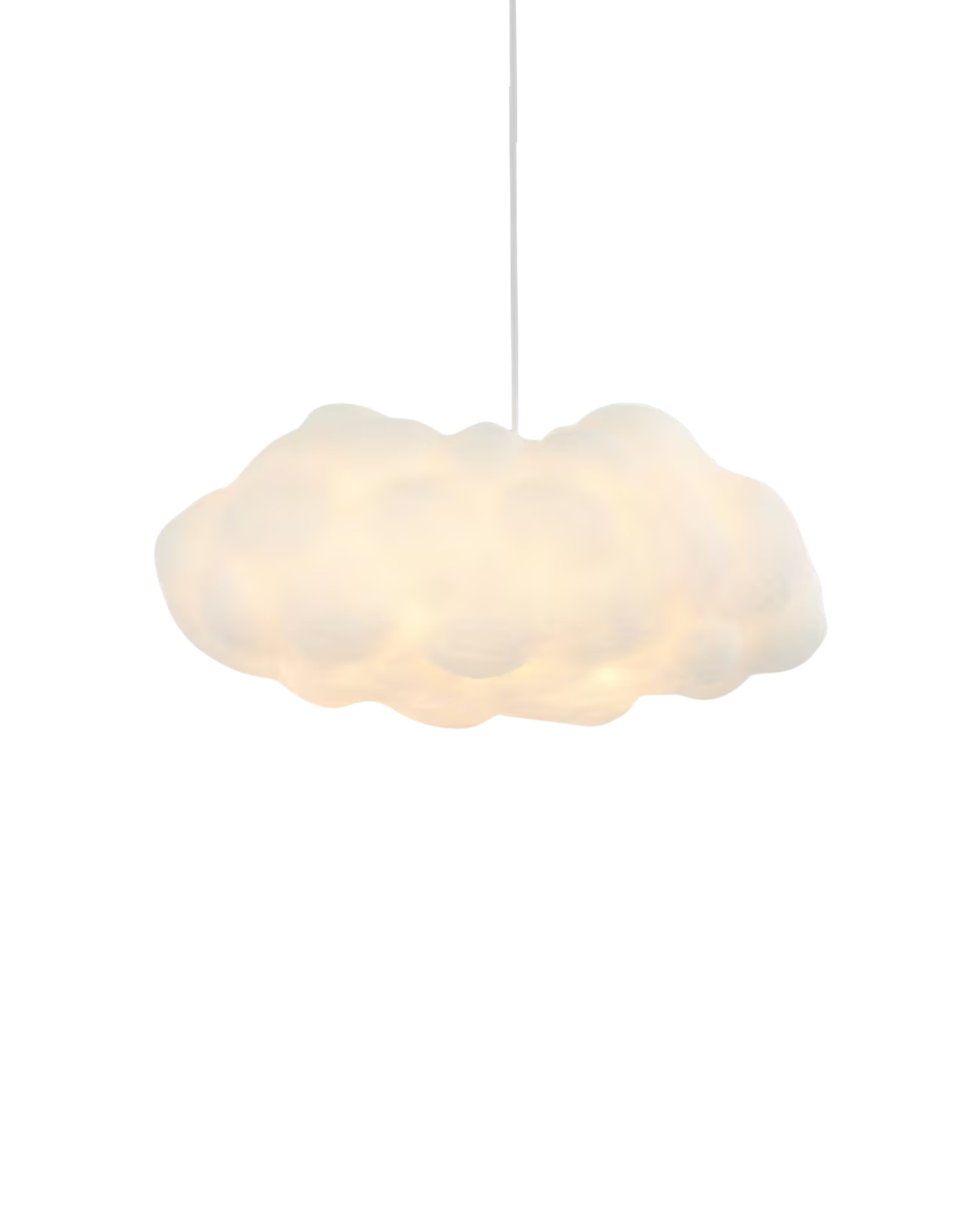 White Cloud Shaped Fibre Pendant Light with E27 Fitting