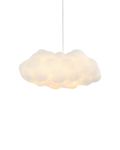 White Cloud Shaped Fibre Pendant Light with E27 Fitting