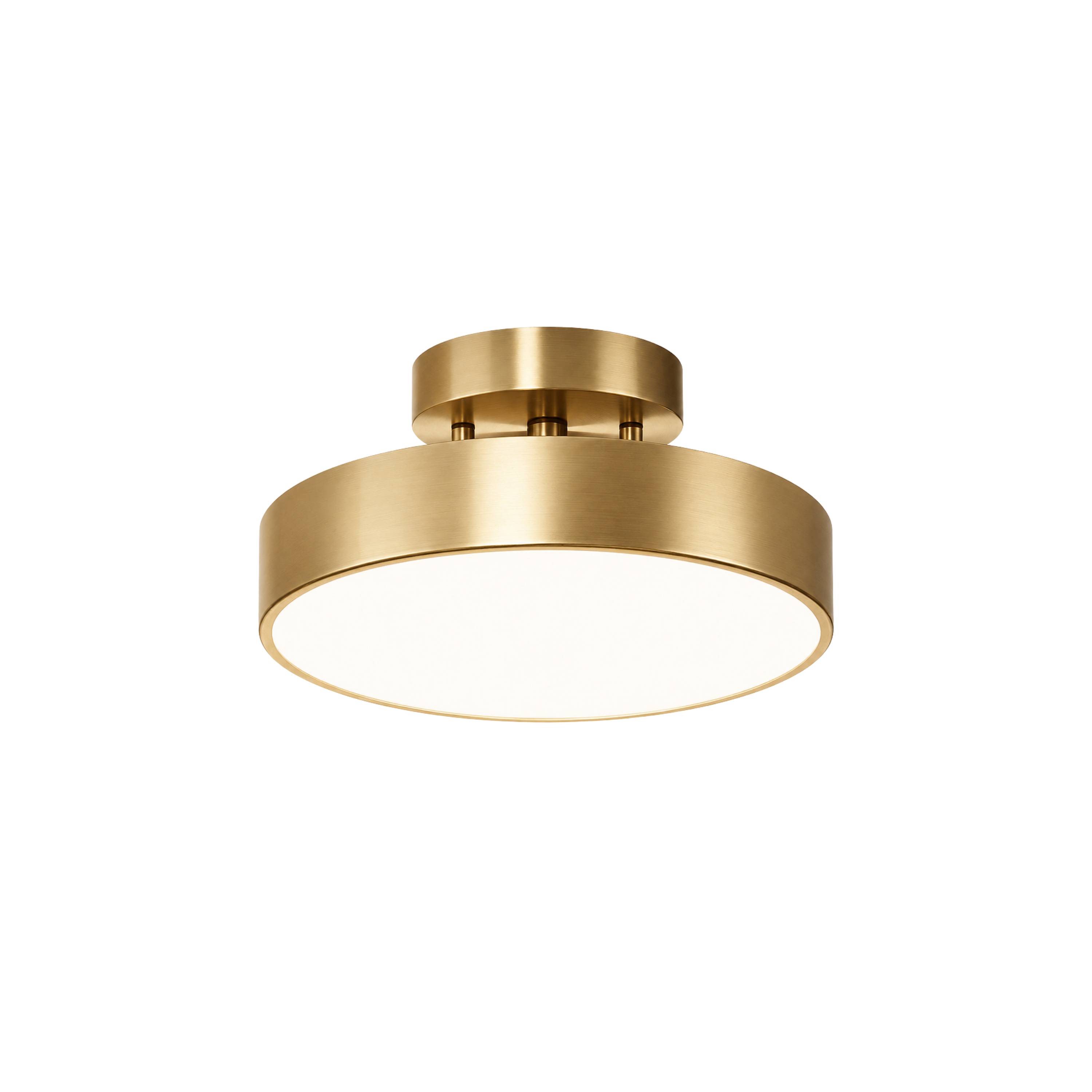 Wood Tone Round LED Flush Mount Ceiling Light Three Colour Switchable